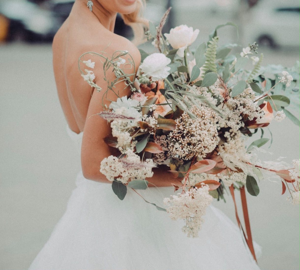 Bridal bouquet, wedding flowers by Dancing Orchid, North London florist